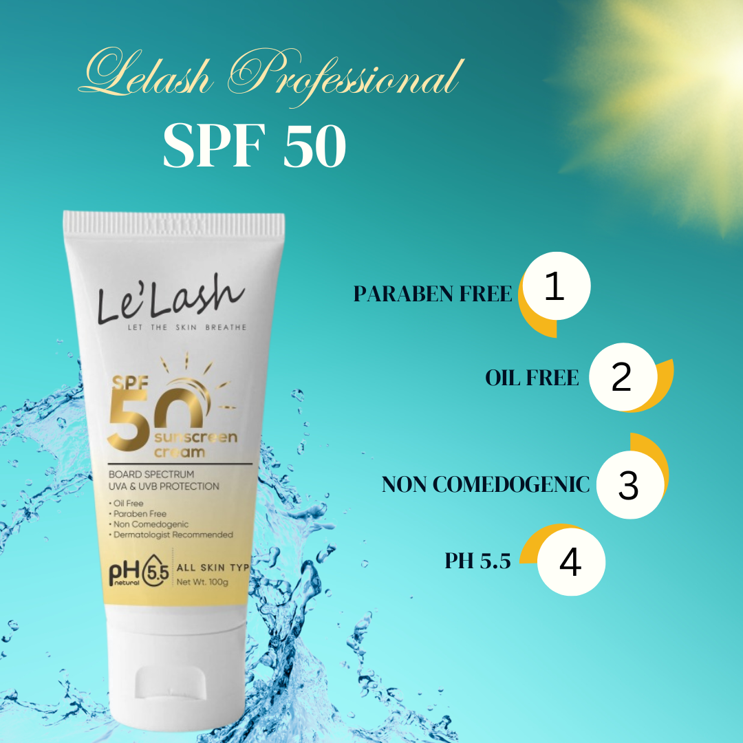 Le'Lash SPF 50 Sunscreen: Ultimate Skin Protection