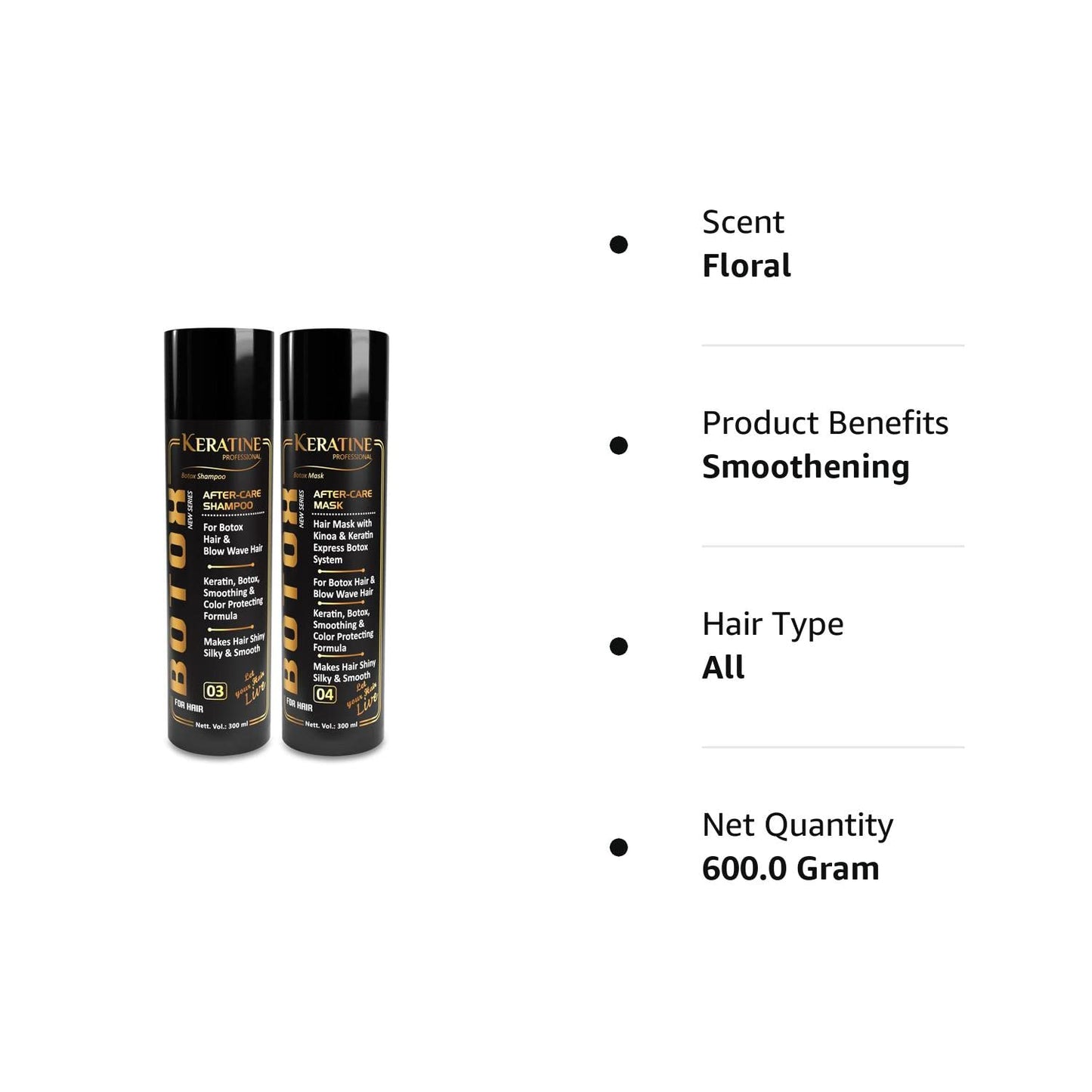 Keratine Professional Botox After-Care Shampoo & Mask (Combo Pack)