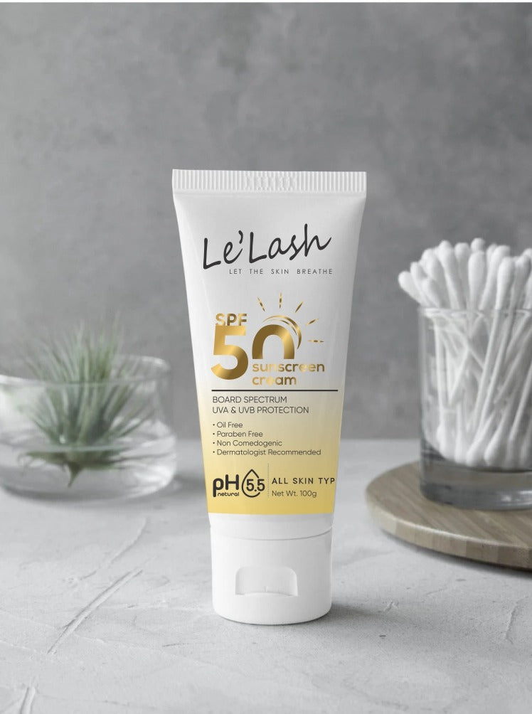 Le'Lash SPF 50 Sunscreen: Ultimate Skin Protection