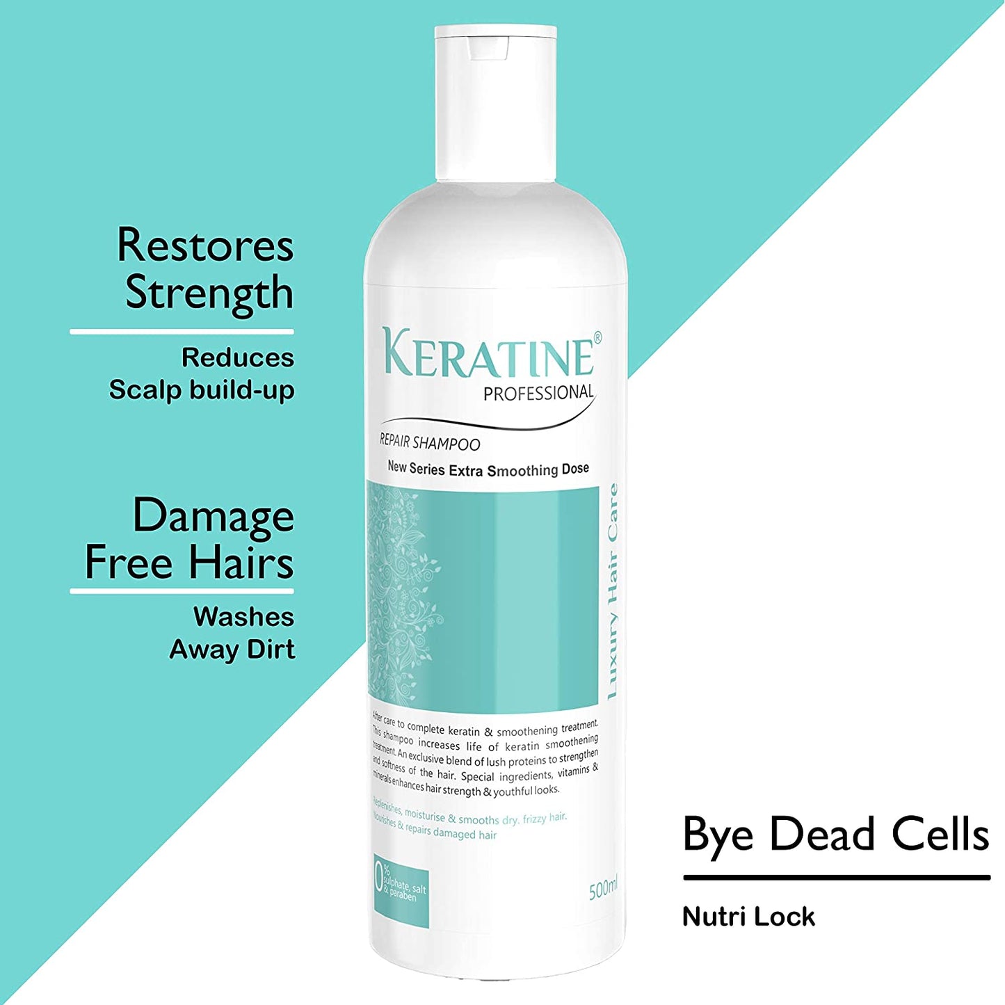 Keratine Professional Sulphate free Smooth Shampoo & Mask (Combo Pack)