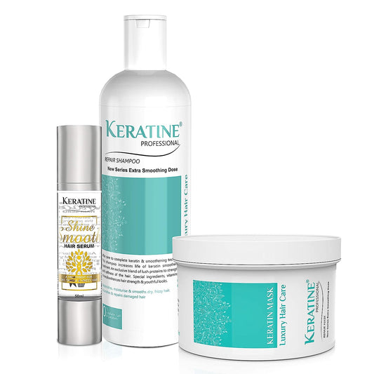 Keratine Professional Sulphate free Smooth Shampoo, Serum & Mask (Combo Pack)
